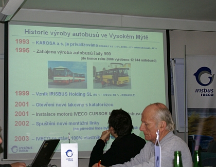 Z první tiskové konference společnosti Iveco Czech Republic Vysoké Mýto.