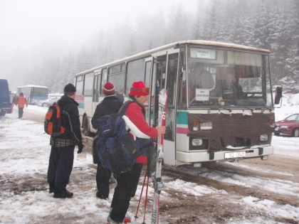 Skibusy v Orlických horách.