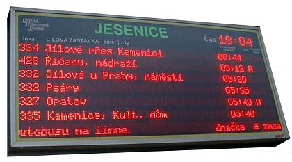 Společnost APEL vybavila informačním zařízením nekonvenční autobusové nádraží.