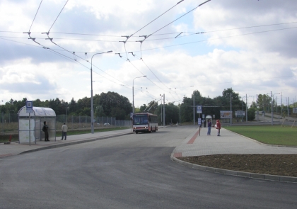 Brno -  přestupní terminál Nemocnice Bohunice.