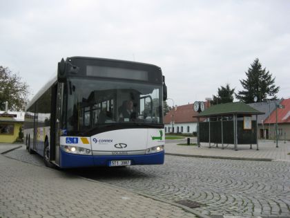 Patnáctimetrové třínápravové autobusy Solaris Urbino u Connex Morava