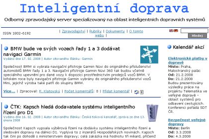 www.inteligentni-doprava.cz:Kalendář konferencí, kongresů a výstav v oblasti ITS