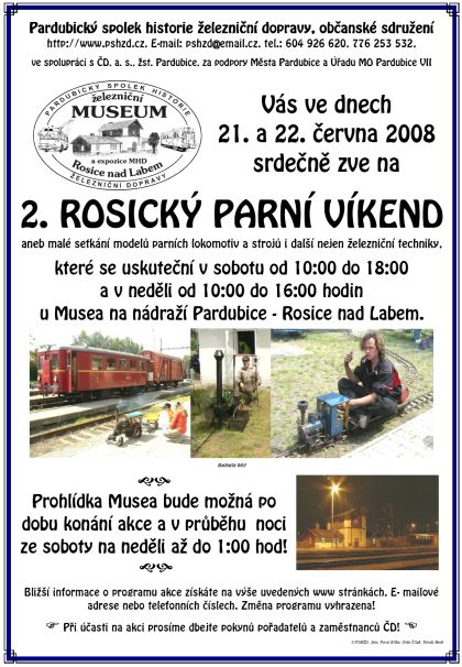 Pardubický spolek historie železniční dopravy pořádá druhý ročník