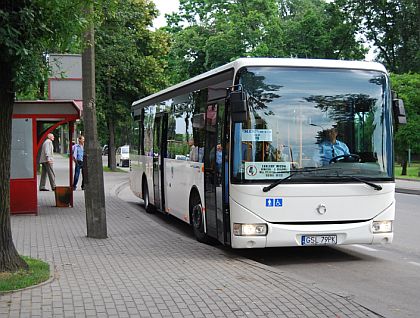 Záběry z autobusové dopravy ve městě Elk na severovýchodě Polska