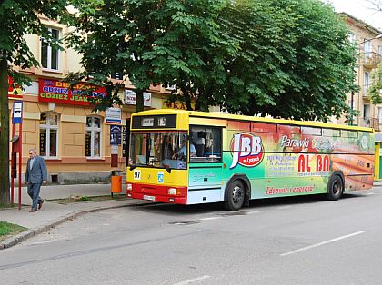 Záběry z autobusové dopravy ve městě Elk na severovýchodě Polska