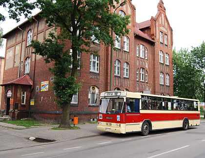 Záběry z autobusové dopravy ve městě Elk na severovýchodě Polska