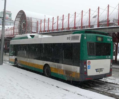 Galerie autobusů: Nový liberecký TEDOM C 12 G v zimním provozu.