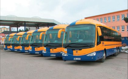 Šest nových linkových autobusů Scania Irizar 'i4' ve vozovém parku BORS Břeclav.