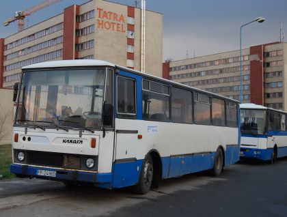 Velikonoce jako malované: Dopravní pohlednice ze Slovenska - autobusy v Popradu.