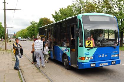 Veřejná doprava v lotyšském městě Liepaja