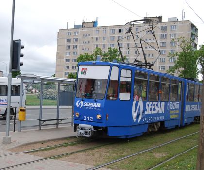 Veřejná doprava v lotyšském městě Liepaja