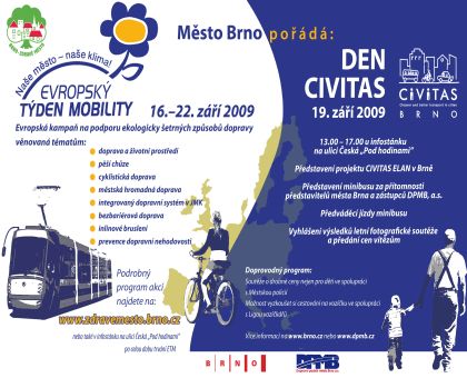 Brno: Evropský týden mobility 16. - 22. září 2009