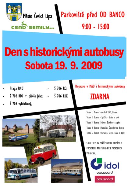 Historické autobusy v České Lípě v sobotu 19. 9. 2009