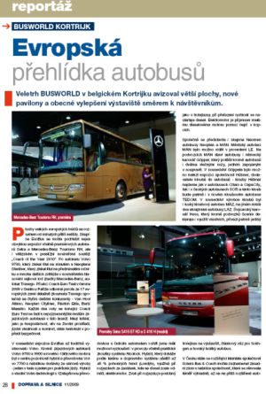 Doprava a silnice 11/2009: BUSWORLD KORTRIJK: Evropská přehlídka autobusů