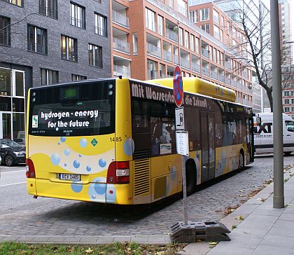 MAN ICE bus z flotily BVG Berlin - vodík ve spalovacím motoru