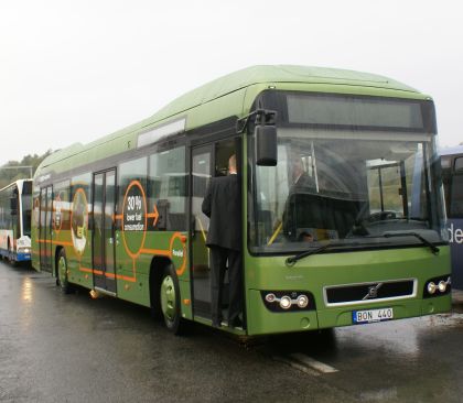 Hybridní autobus Volvo je v provozu během konference o klimatu COP15