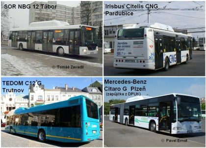 V roce 2009 bylo registrováno v České republice 30 městských autobusů na CNG