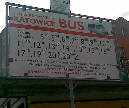 Autobusová pohlednice z polského Cieszyna