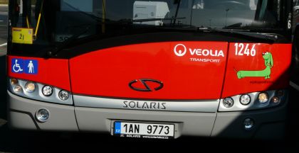 3 x Veolia Transport: Malý SOR, dlouhý Solaris a standardní Crossway