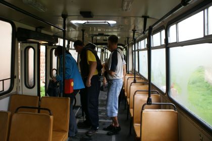 Cesta kloubovým autobusem Ikarus 280 Technického muzea v Brně do Chotouně