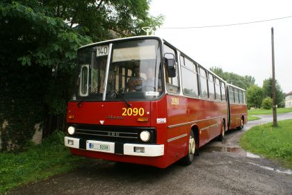 Cesta kloubovým autobusem Ikarus 280 Technického muzea v Brně do Chotouně