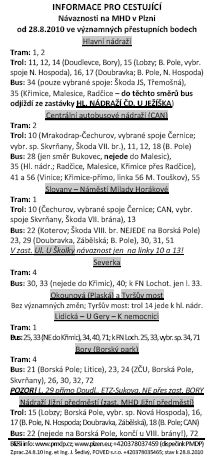 POVED informuje o změnách v integrované dopravě na Plzeňsku