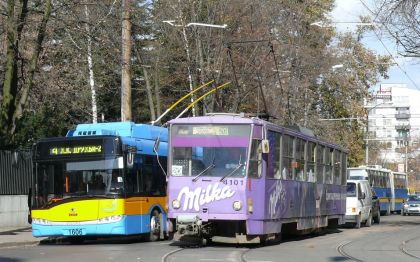 'Sofie'  v Sofii. Záběry škodováckých trolejbusů v karosérii Solaris v provozu