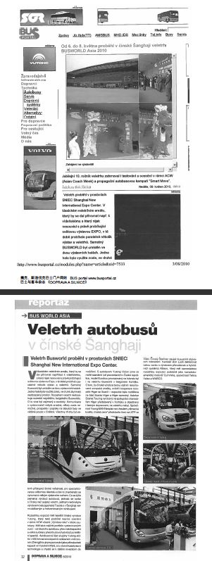 BUSportál mediálním partnerem veletrhu Busworld Asia 2011 v Šanghaji