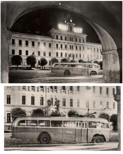 Autobusy a tramvaje na  historických pohlednicích 
