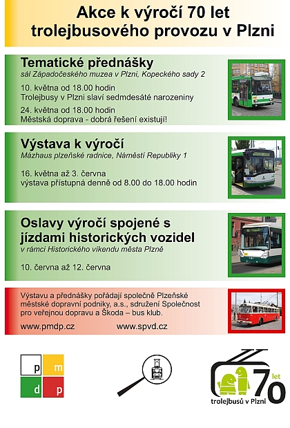 Další informace  k oslavám 70 let trolejbusů v Plzni