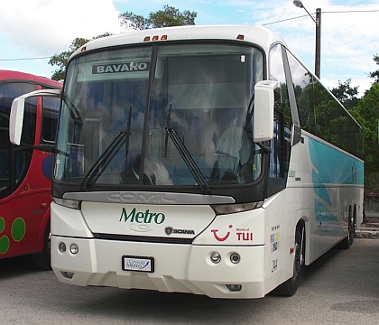 Autobusová pohlednice z Dominikánské republiky