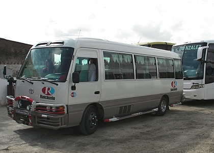 Autobusová pohlednice z Dominikánské republiky