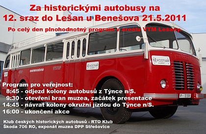 Už v  sobotu: Za historickými autobusy na 12. sraz do Lešan 21.5.2011