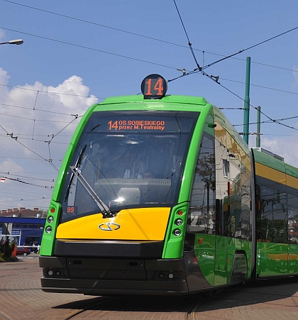 První Tramino v barvách MPK Poznaň ze sériové výroby dodala společnost Solaris