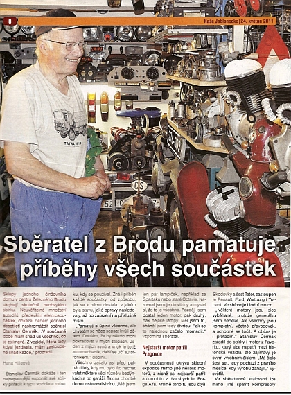 Naše Jablonecko: Sběratel z Brodu pamatuje příběhy všech součástek