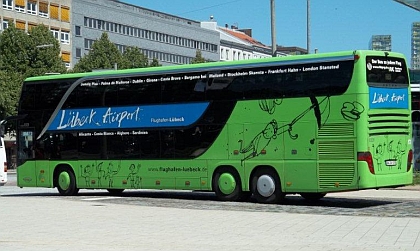 Pohlednice z autobusového nádraží v Hamburgu