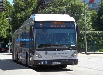 Pohlednice z autobusového nádraží v Hamburgu