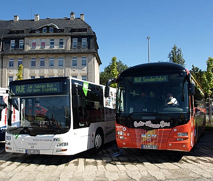 Ze srpnových  oslav  20 let dopravce RVE Erzgebirge  v  Annaberg-Buchholz