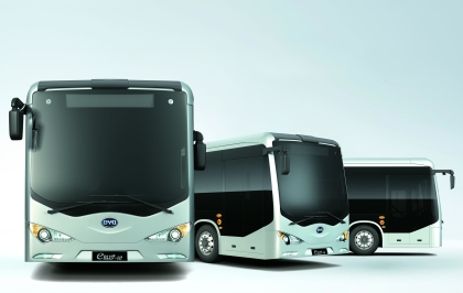 Čínský elektrobus BYD standardní  délky 12 m bude představen na Busworldu