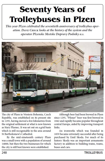 Z magazínu Trolleybus prosinec 2011: Šest stran o plzeňských trolejbusech