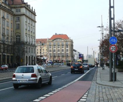 Dopravní pohlednice z předvánočních Drážďan 