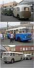 Historické autobusy v areálu DSZO v rámci Dne otevřených dveří 