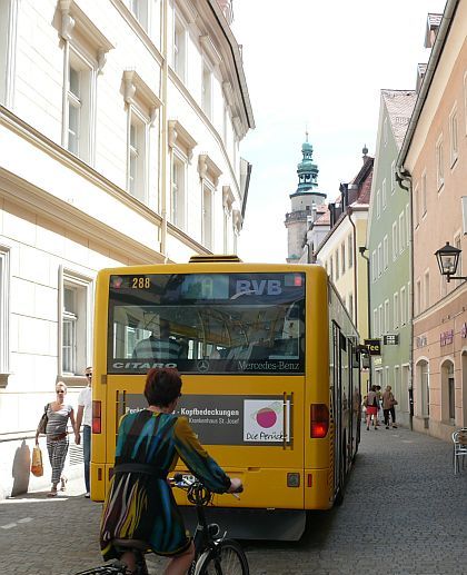 Autobusová pohlednice z Řezna (Regensburgu)