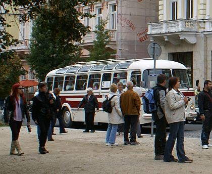 Záběry z provozu historických vozidel v Mariánských Lázních 29.9.2012