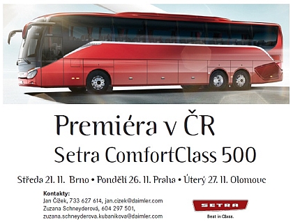 Premiéra Setra ComfortClass 500 v ČR: