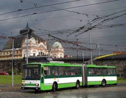 Plzeň se loučí s kloubovými trolejbusy Škoda 15Tr v pátek 21.12.2012