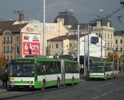 Plzeň se loučí s kloubovými trolejbusy Škoda 15Tr v pátek 21.12.2012