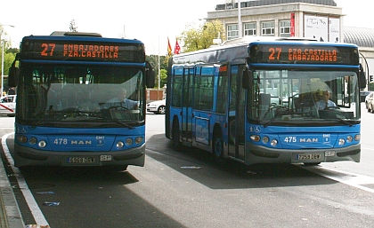 Obnova vozového parku madridských autobusů: Kloubové CNG MAN Castrosua,