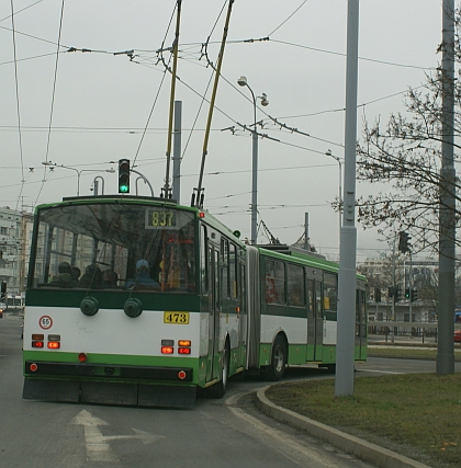 Fotoreportáž z 'rozlúčkové'  jízdy kloubového trolejbusu Škoda 15 Tr