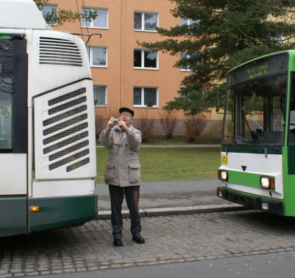 Fotoreportáž z 'rozlúčkové'  jízdy kloubového trolejbusu Škoda 15 Tr